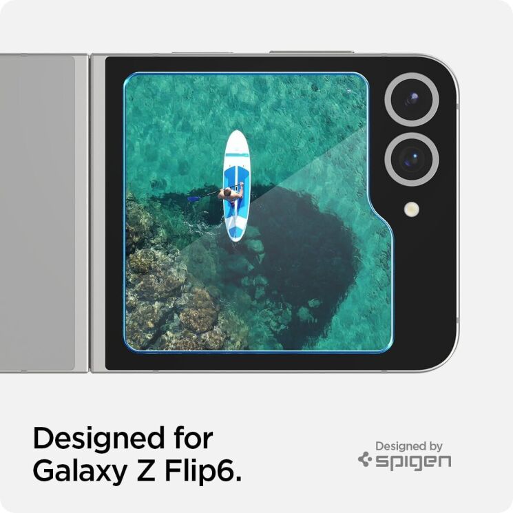 Комплект защитных стекол Spigen (SGP) GLAS.tR EZ Fit Sensor Protected для Samsung Galaxy Flip 6: фото 8 из 12