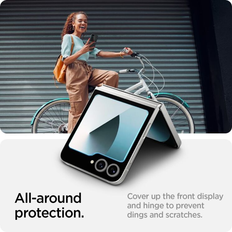 Комплект защитных стекол Spigen (SGP) GLAS.tR EZ Fit Sensor Protected для Samsung Galaxy Flip 6: фото 11 из 12