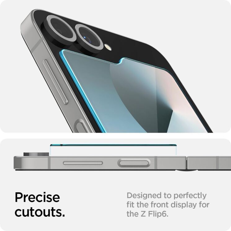 Комплект защитных стекол Spigen (SGP) GLAS.tR EZ Fit Sensor Protected для Samsung Galaxy Flip 6: фото 10 из 12