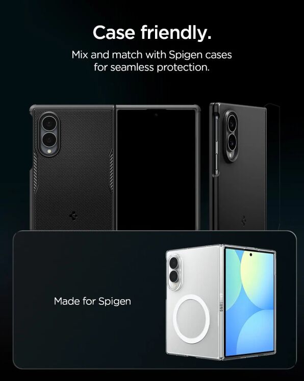 Комплект защитных стекол Spigen (SGP) Optik Pro Lens Protector для Samsung Galaxy Fold 8 (AGL11944) - Black: фото 10 из 10