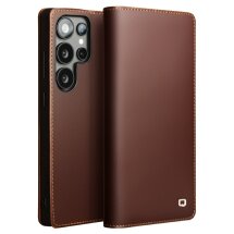 Кожаный чехол QIALINO Classic Case для Samsung Galaxy S25 Ultra (S938) - Dark Brown: фото 1 из 13