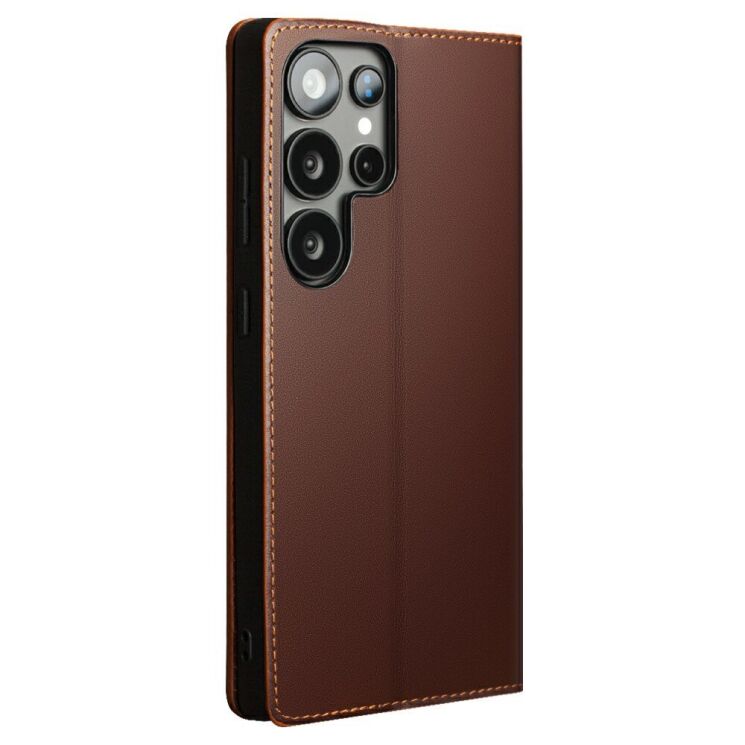 Кожаный чехол QIALINO Classic Case для Samsung Galaxy S25 Ultra (S938) - Dark Brown: фото 5 из 13