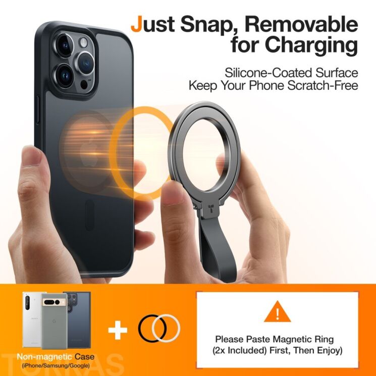 Магнитное кольцо-держатель TORRAS Ostand Ring - Black (981942B) Магнитное кольцо-держатель TORRAS Ostand Ring - Black: фото 2 из 7