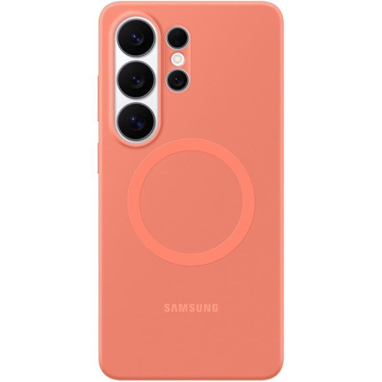 Оригинальный силиконовый чехол Silicone Magnet для Samsung Galaxy S26 Ultra (S948) EF-ES948COEGWW - Coralred: фото 1 из 5