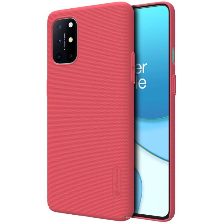 Пластиковый чехол NILLKIN Frosted Shield для OnePlus 8T - Red: фото 1 из 18