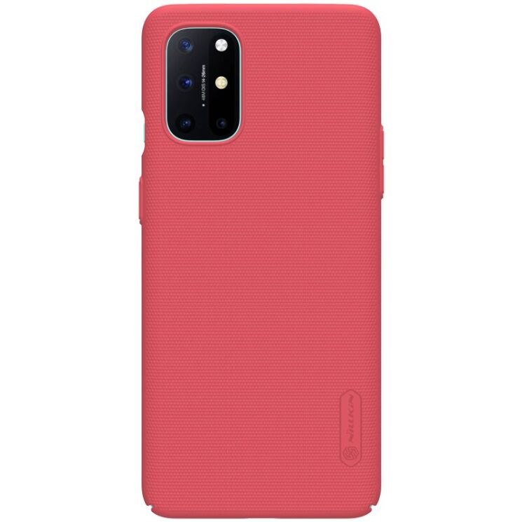 Пластиковый чехол NILLKIN Frosted Shield для OnePlus 8T - Red: фото 2 из 18