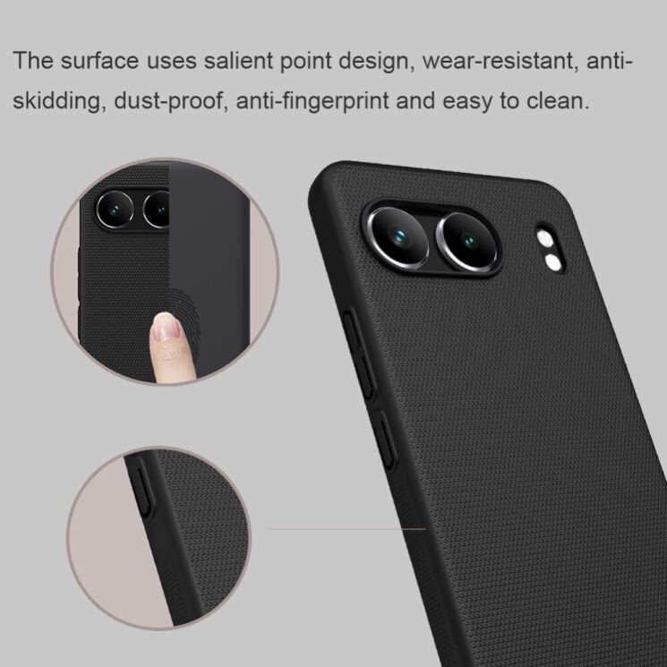 Пластиковый чехол NILLKIN Frosted Shield для OnePlus Nord 4 - Black: фото 10 из 20