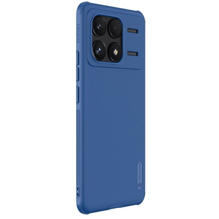Пластиковый чехол NILLKIN Frosted Shield Pro для Xiaomi Poco F6 Pro - Blue: фото 5 из 17
