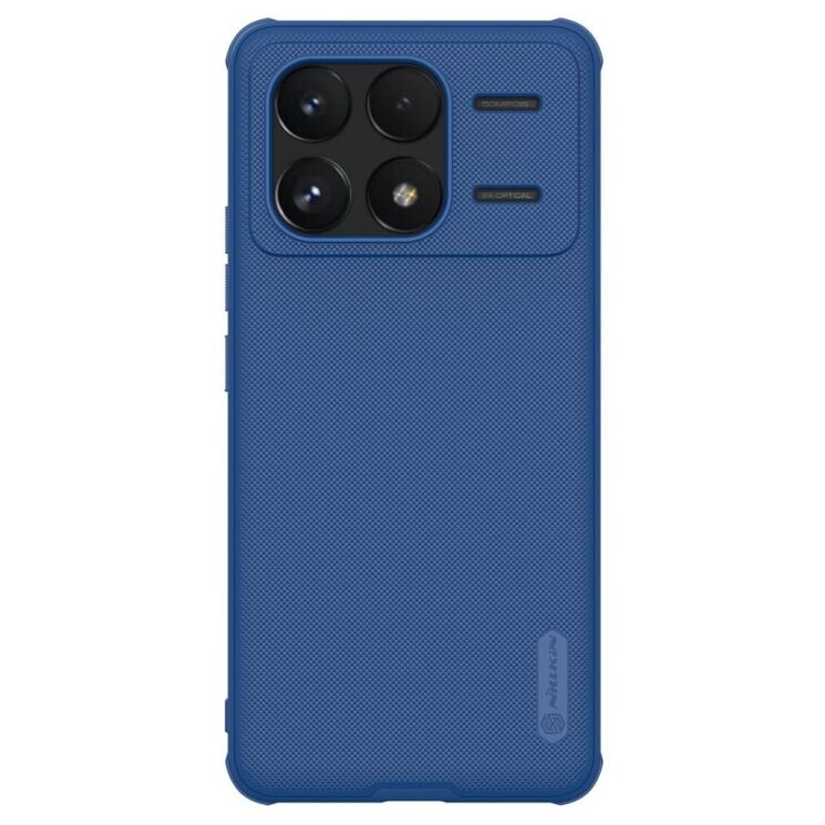 Пластиковый чехол NILLKIN Frosted Shield Pro для Xiaomi Poco F6 Pro - Blue: фото 1 из 17