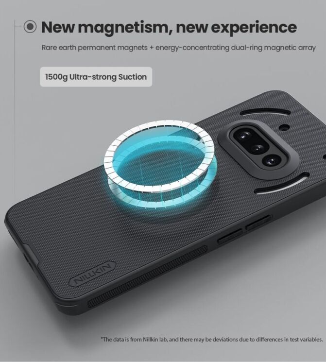 Пластиковый чехол NILLKIN Frosted Shield Pro Magnetic для Nothing Phone (3a) - Black: фото 14 из 20