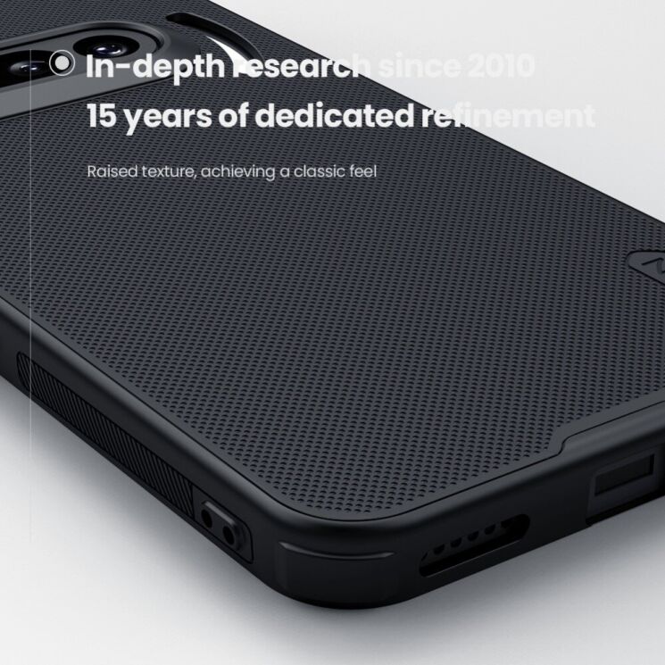 Пластиковый чехол NILLKIN Frosted Shield Pro Magnetic для Nothing Phone (3a) - Black: фото 8 из 20