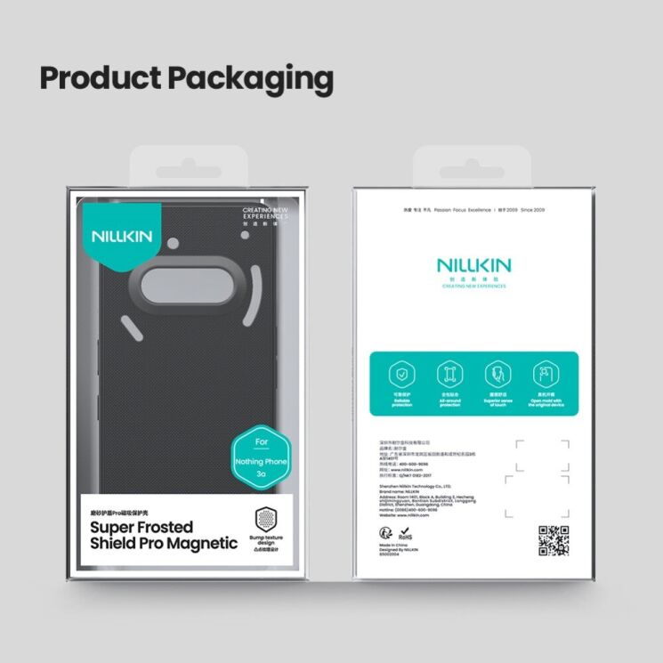 Пластиковый чехол NILLKIN Frosted Shield Pro Magnetic для Nothing Phone (3a) - Black: фото 20 из 20
