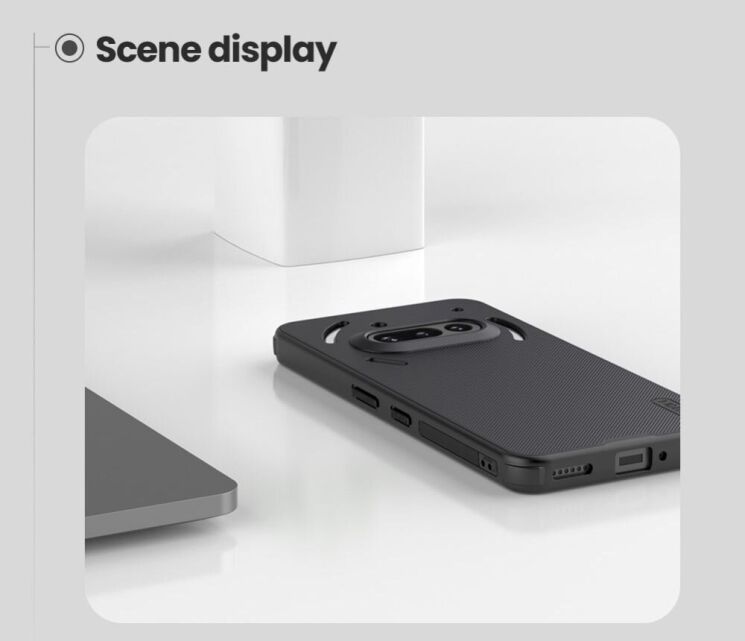 Пластиковый чехол NILLKIN Frosted Shield Pro Magnetic для Nothing Phone (3a) - Black: фото 19 из 20