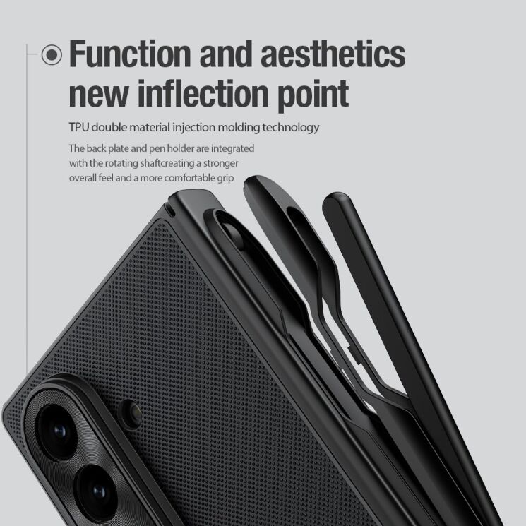 Пластиковий чохол NILLKIN Frosted Shield (S Pen) для Samsung Galaxy Fold 7 - Black: фото 9 з 18