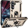 Противоударный чехол с подставкой Deexe Armor Case для Samsung Galaxy S26 FE - Gold (412722F)