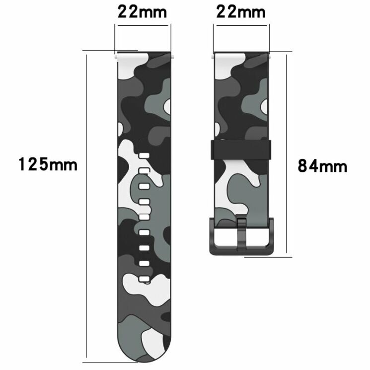 Ремешок Deexe Army Style для Samsung Galaxy Watch 3 (45mm) - Grey: фото 5 из 6