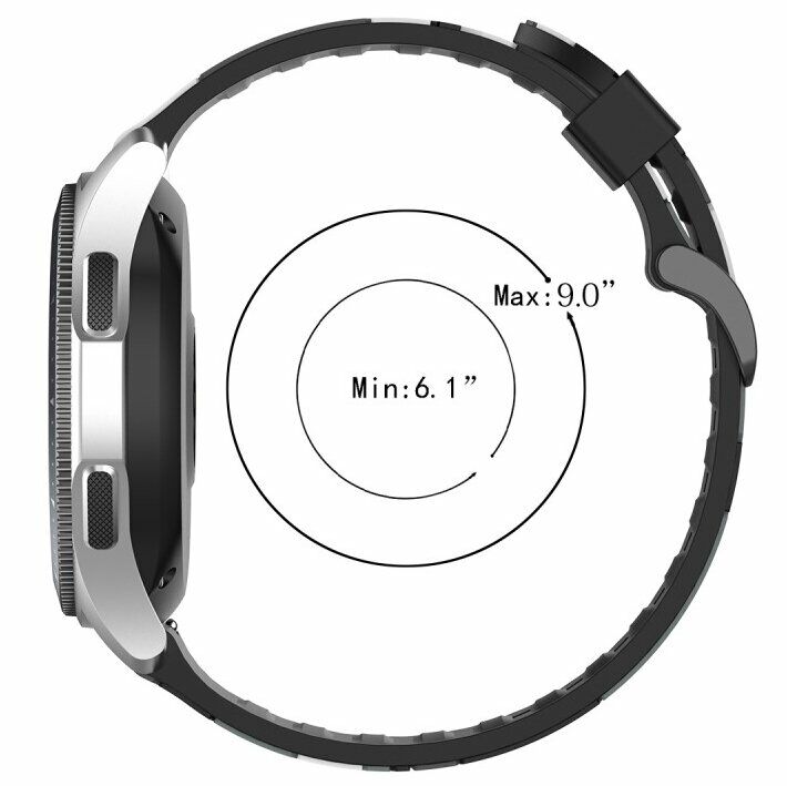 Ремешок Deexe Army Style для Samsung Galaxy Watch 3 (45mm) - Grey: фото 6 из 6