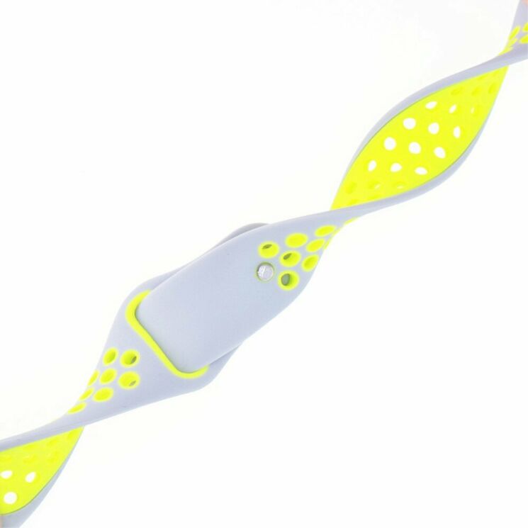 Ремінець Deexe Dot Color для Samsung Watch Active / Active 2 40mm / Active 2 44mm - Grey / Yellow: фото 3 з 4