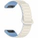 Ремешок Deexe Flexible Fit для часов Garmin c креплением Quick Fit 22mm - White / Mist Blue (271416WL). Фото 3 из 8