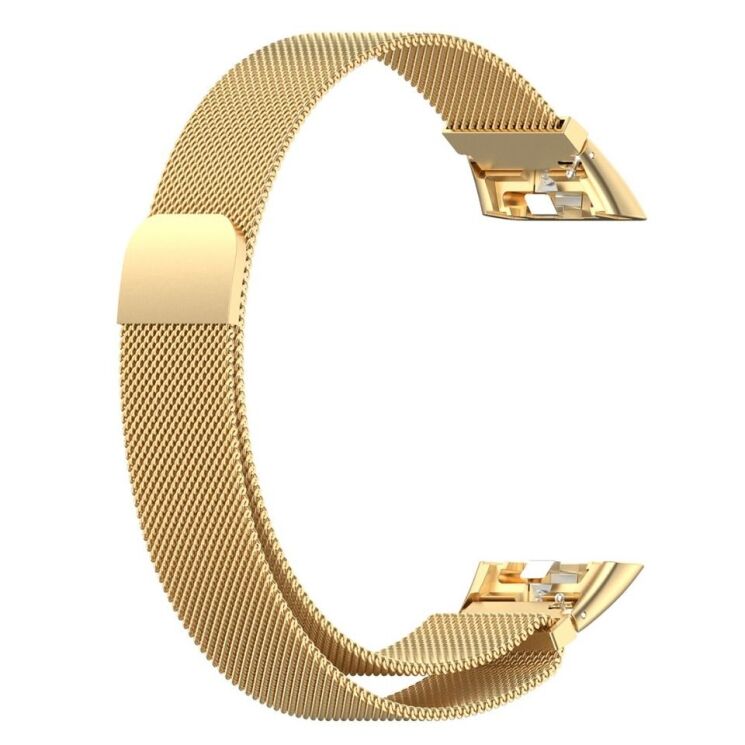 Ремінець Deexe Milanese Stainless Steel для Huawei Band 6 / Honor Band 6 - Gold: фото 1 з 12