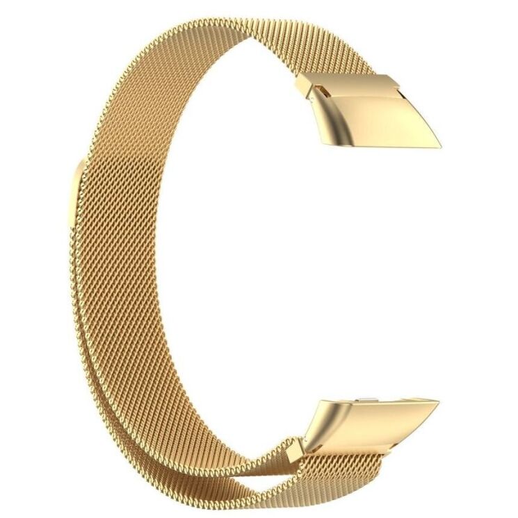Ремінець Deexe Milanese Stainless Steel для Huawei Band 6 / Honor Band 6 - Gold: фото 4 з 12