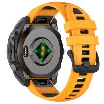 Ремінець Deexe Modern Strap для годинників Garmin з шириною кріплення QuickFit 20mm - Orange / Black: фото 1 з 7