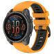 Ремінець Deexe Modern Strap для годинників Garmin з шириною кріплення QuickFit 20mm - Orange / Black (270816BO). Фото 4 з 7