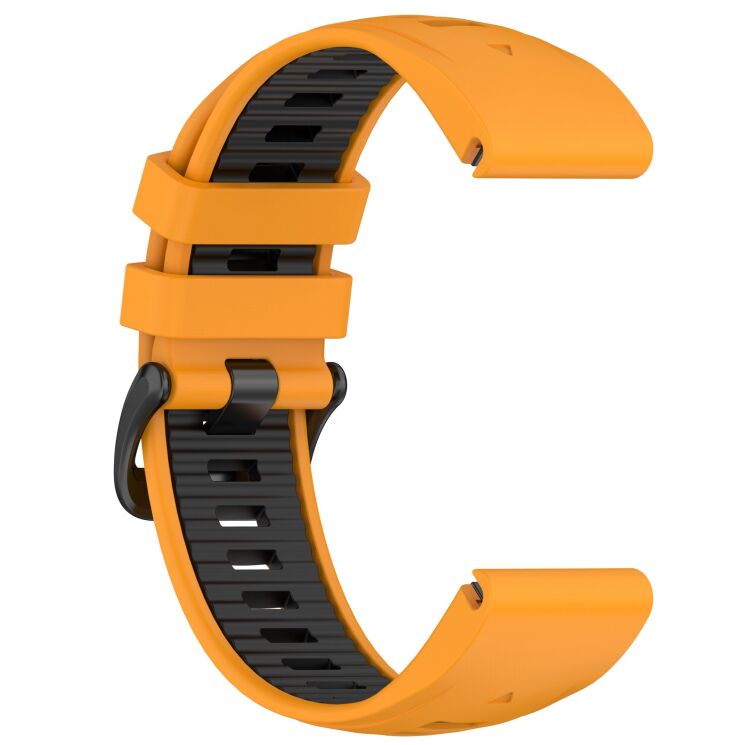 Ремінець Deexe Modern Strap для годинників Garmin з шириною кріплення QuickFit 20mm - Orange / Black: фото 2 з 7