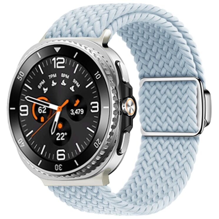 Ремешок Deexe Nylon Bracelet для Samsung Galaxy Watch 8 (40/44mm) / 8 Classic - Blue (384154L) Ремешок Deexe Nylon Bracelet для Samsung Galaxy Watch 8 (40/44mm) / 8 Classic - Blue: фото 2 из 4