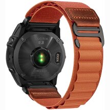 Ремінець Deexe Nylon Leather для Garmin з кріпленням Quick Fit 26mm - Terracotta: фото 1 з 6