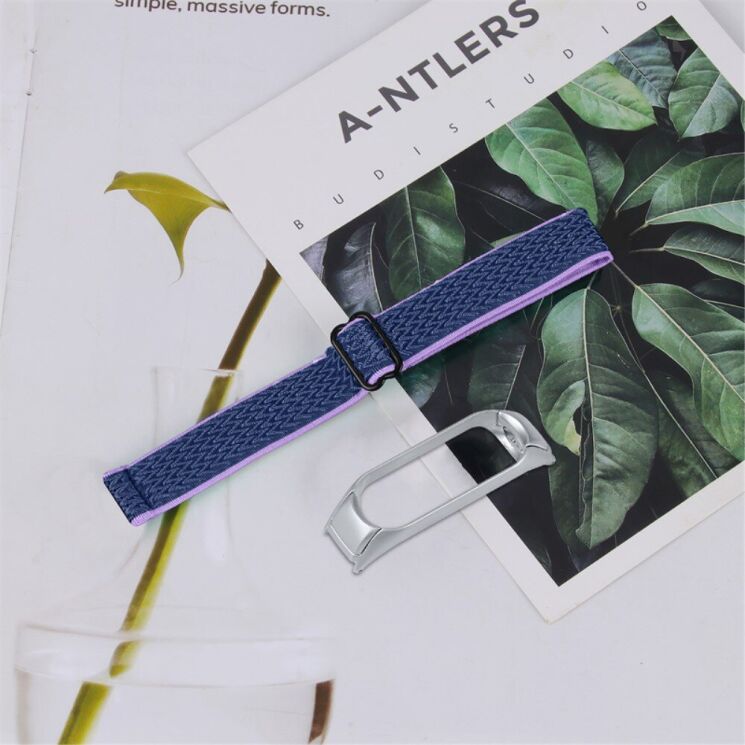 Ремешок Deexe Nylon Loop для Xiaomi Mi Band 7 - Purple / Blue: фото 3 из 8