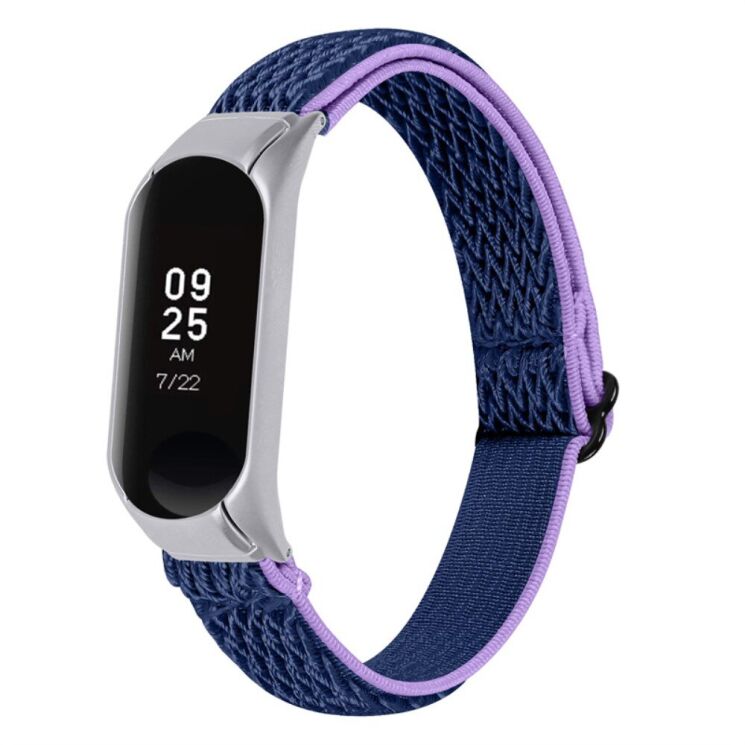 Ремешок Deexe Nylon Loop для Xiaomi Mi Band 7 - Purple / Blue: фото 2 из 8