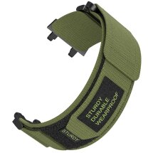 Ремінець Deexe Nylon Magic Tape для Xiaomi Amazfit T-ReX 3 - Army Green: фото 1 з 4