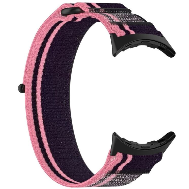 Ремешок Deexe Nylon Strap для Google Pixel Watch 3 (45mm) - Pink / Purple: фото 3 из 6