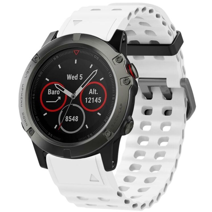 Ремінець Deexe Ocean Strap для годинників Garmin з кріпленням Quick Fit 26mm - White: фото 4 з 6