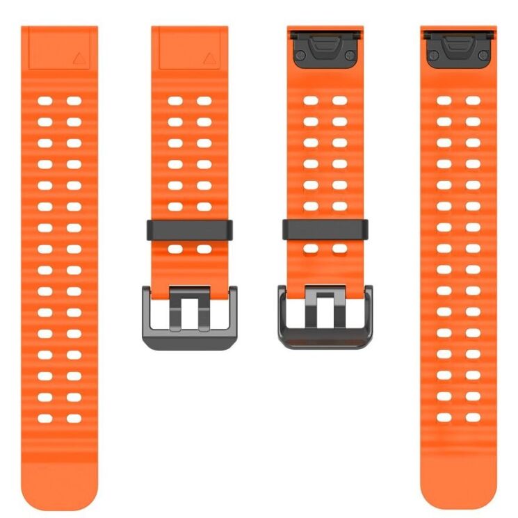Ремешок Deexe Ocean Strap для часов Garmin c креплением QuickFit 22mm - Orange: фото 3 из 6