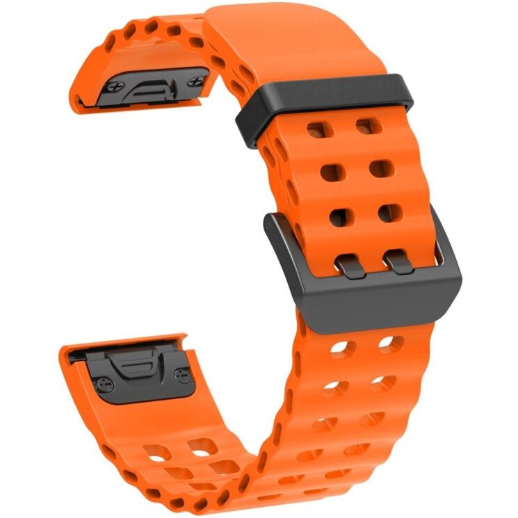 Ремешок Deexe Ocean Strap для часов Garmin c креплением QuickFit 22mm - Orange: фото 1 из 6