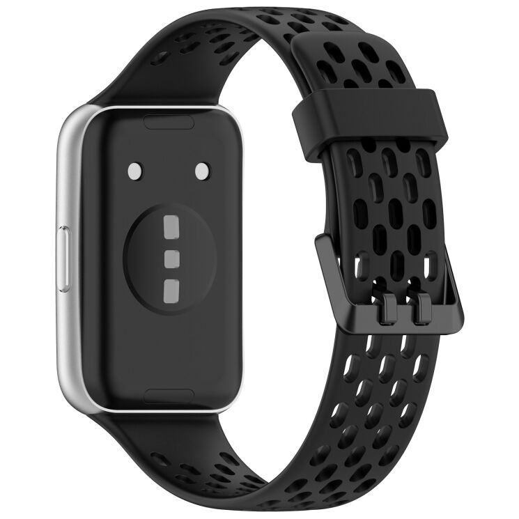 Ремешок Deexe Ocean Strap для Huawei Band 11 Pro / Band 11 - Black: фото 1 из 9