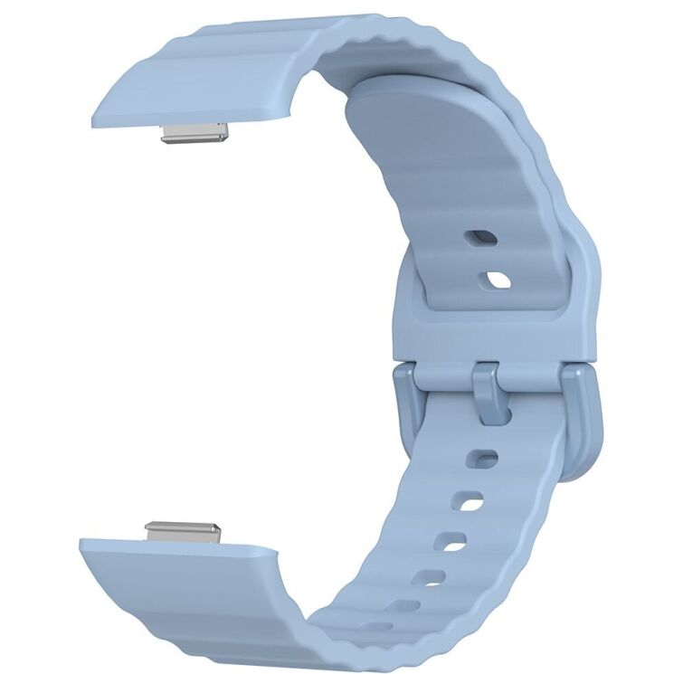 Ремешок Deexe Silicone Fit для Huawei Watch Fit 3 / Fit 4 / Fit 4 Pro - Baby Blue: фото 2 из 4