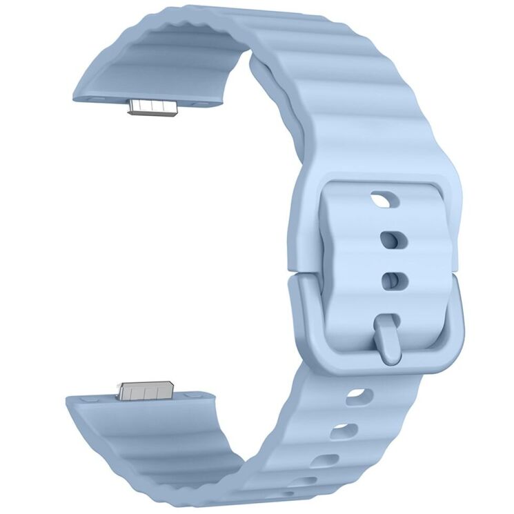 Ремешок Deexe Silicone Fit для Huawei Watch Fit 3 / Fit 4 / Fit 4 Pro - Baby Blue: фото 3 из 4