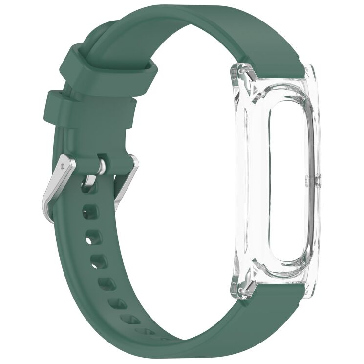 Ремінець Deexe Soft Silicone для Google Fitbit Air - Dark Green: фото 4 з 9