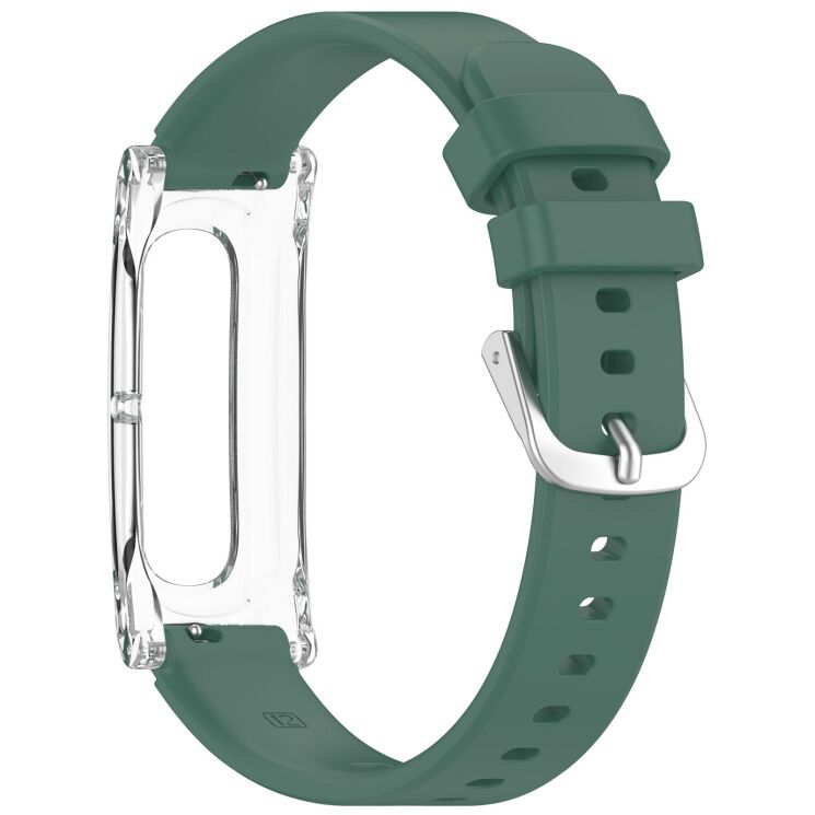 Ремінець Deexe Soft Silicone для Google Fitbit Air - Dark Green: фото 3 з 9
