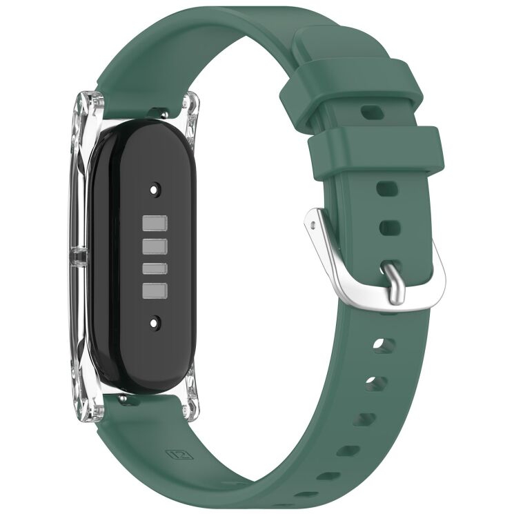 Ремінець Deexe Soft Silicone для Google Fitbit Air - Dark Green: фото 2 з 9