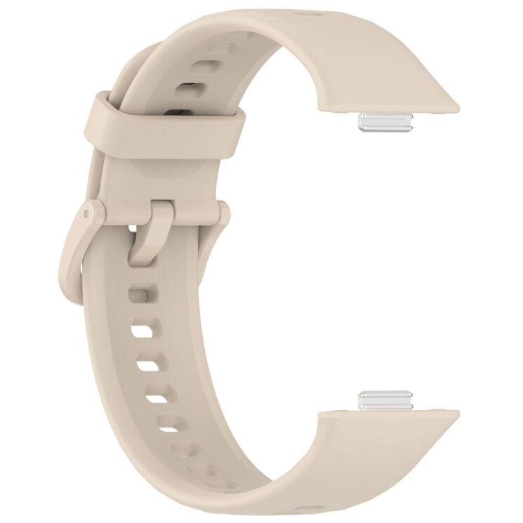 Ремешок Deexe Soft Silicone для Huawei Watch Fit 3 - Ivory White: фото 3 из 7