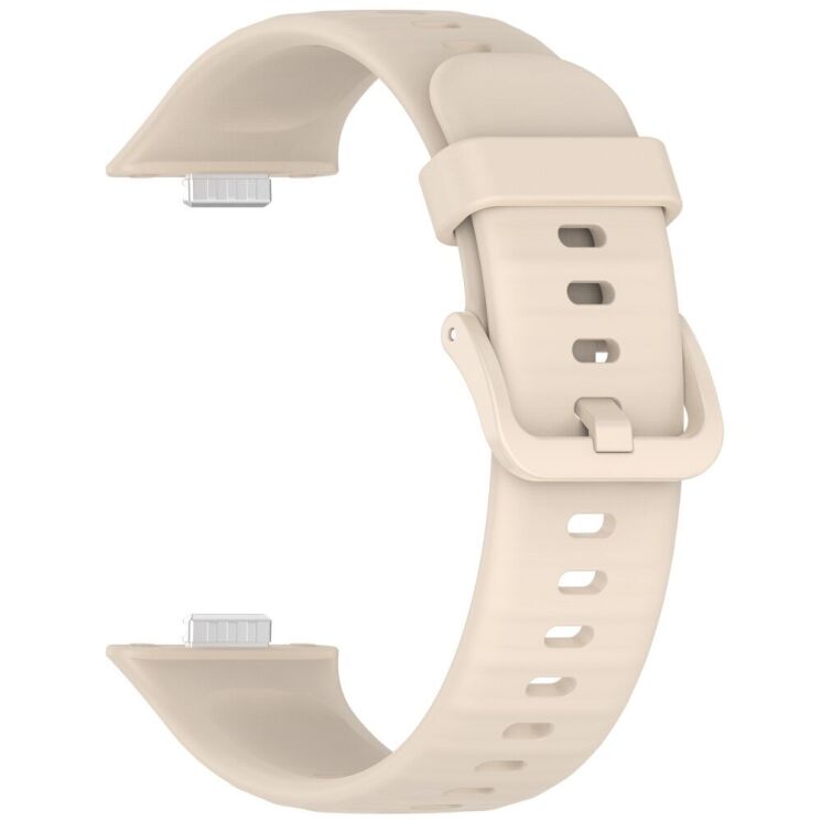 Ремешок Deexe Soft Silicone для Huawei Watch Fit 3 - Ivory White: фото 2 из 7