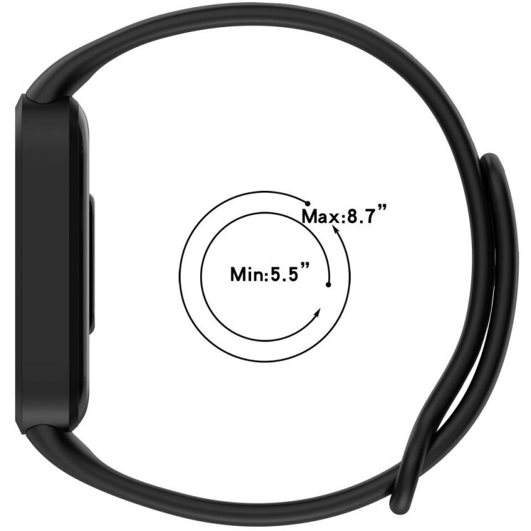 Ремешок Deexe Soft Touch для Xiaomi Mi Smart Band 9 Active / Redmi Band 3 - Pink: фото 10 из 12