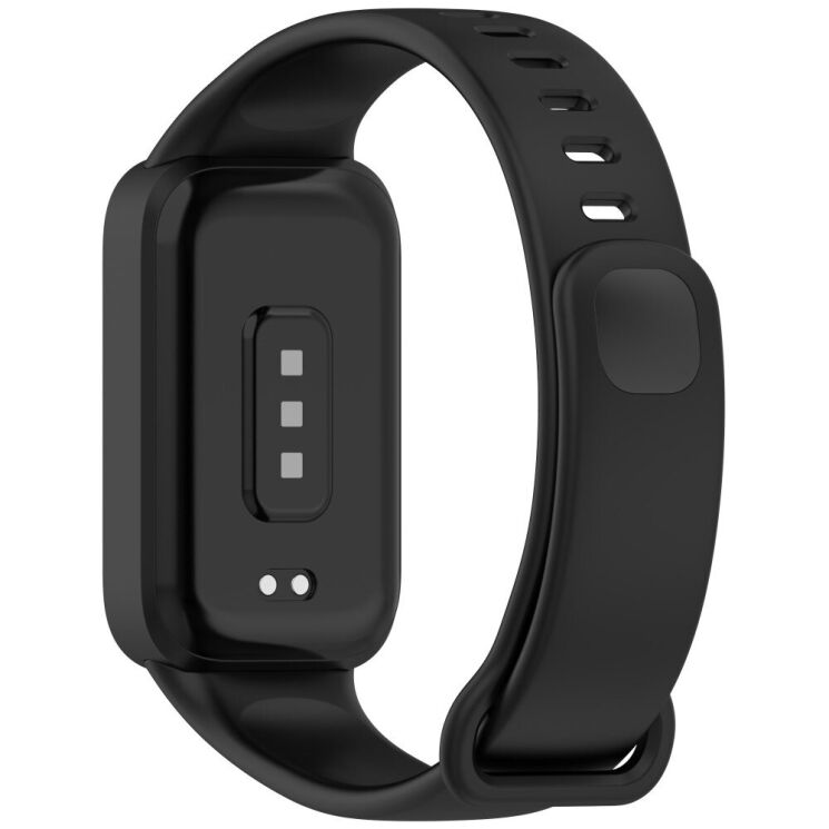 Ремешок Deexe Soft Touch для Xiaomi Mi Smart Band 9 Active / Redmi Band 3 - Black: фото 1 из 12