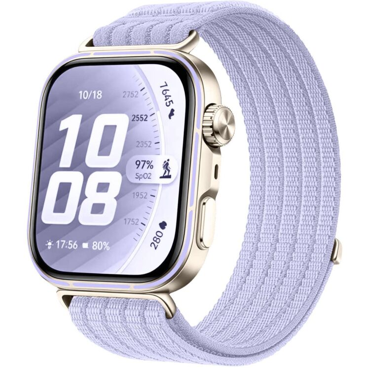 Ремешок Deexe Soft Weave для Huawei Watch Fit 4 Pro / Fit 4 / Fit 3 - Purple: фото 2 из 5