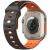 Ремінець Deexe Sport Design для Apple Watch 46 / 45 / 44 / SE 44 / 42 (Series 1-3) / Ultra / Ultra 2 - Black / Orange: фото 1 з 9