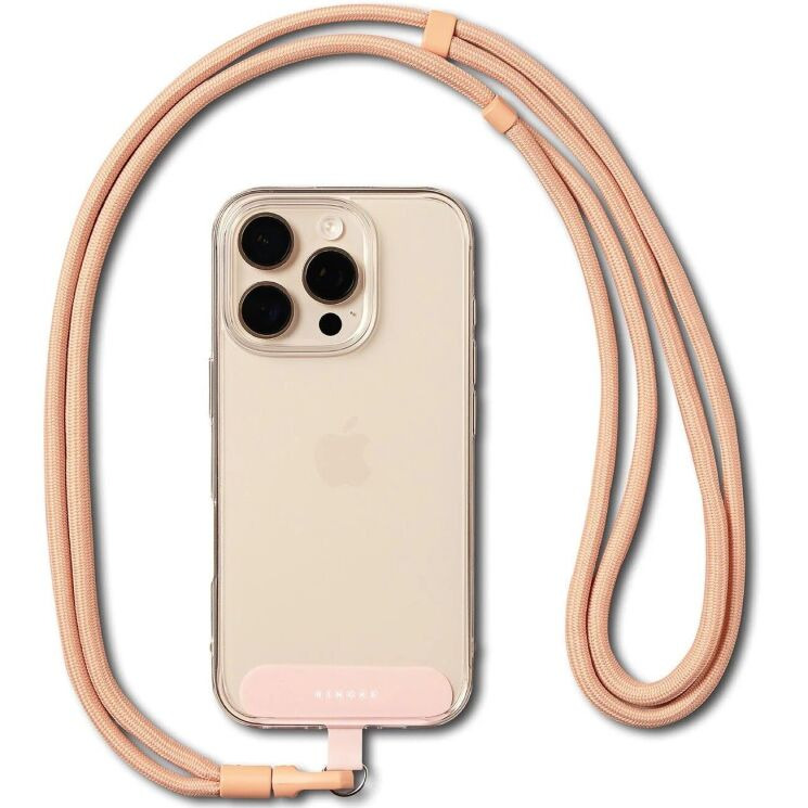 Ремінець для смартфона Ringke Link & Flow Shoulder Strap Y-Type (8800293851608) - Orange Pink: фото 1 з 14